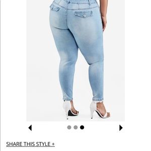 BUTTON HIGH WAIST SKINNY JEAN